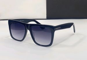 Coole Herren-Sonnenbrille, quadratisch, 0513, glänzend, schwarz/blau, Farbverlaufslinse, Sonnenbrille, Damen-Sonnenbrille, klassische Brille mit Box