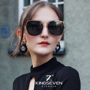Kingseven Young Style Женские солнцезащитные очки градиент поляризованный линз Luxury Design Ladies Elegant Lunette D Soleil Femme 220511