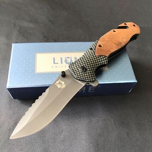 LIOME Outdoor Tactical Flogsing Knife Деревянный ручка для выживания кемпинг многофункциональный карманный нож