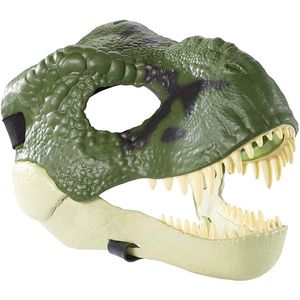 Маски для вечеринки Хэллоуин дракон динозавр маска открытый рот латекс ужас головной убор головного уборка Хэллоуин Кослей Косплей костюм.