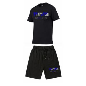 TRAPSTAR Tracksuit Set Men T ShirtShorts Summer Sportswear Jogging Pants Streetwear Harajuku Tops Short Sleeve Suit 220629