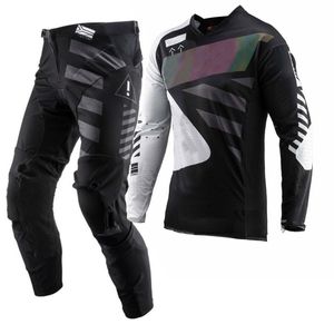 MOTORCYCLY APARELO 2022 LEAT 5.5 Jersey de motocross e calças MX Conjunto de equipamentos combinados de motocicleta verde de traje de corrida de estrada