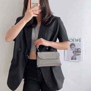 Evening Bag Shoulder 2022 Luxury Rhinestones Purses and Handbags Female Shopper Fashion Casual Chain Square for Mobile Phone 220705