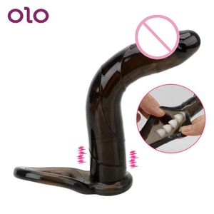 Olo Erotic Toys g Spot Vibrator Double Prottoration Anal Plug Strapon Sexy для мужчин Женщины DILDO