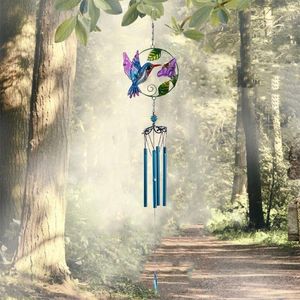 Decorative Objects & Figurines Hanging Bells Garden Hummingbird Wind Chimes Party Handmade Wall Window Balcony Decor Colored Drawing HomeDec