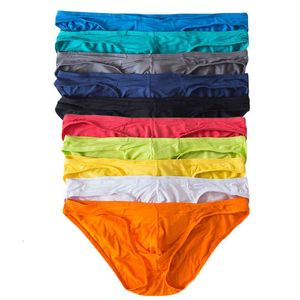 Women's G-Strings 10PS Lot Sexy Mens Underwear Modal Briefs Shorts Soft Bulge Pouch Underpants Slip Homme Plus Size Men's Bikini Briefs Panties