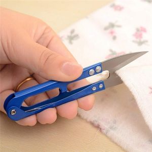 Multicolor Trimming Sewing Scissors Nippers Small U Shape Yarn Cutter Stainless Steel Embroidery Craft Spring Tailor