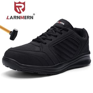 Larnmern Steel Toe Safety for Men Waterproof Shoes Antipuncture Breattable Lightweight Work Boots Y200915