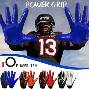 Non Slip Youth Kid American Football Gloves Receiver Soccer målvakt Glove S M L XL Boys Girls 514 år gammal Drop 220601