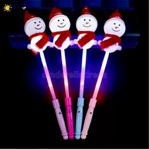 DHL Led Party Magic Wand Glow Stick Lampeggiante Concerto Forniture per decorazioni natalizie Per la casa Pupazzo di neve Bastoni Giocattoli di Natale FY5057 P0718