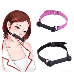 BDSM Bondage Silicone Dog Bone Ball Gag, Valp Spela roll Mouth Mouth Sticked Stick Restraints Gags, Cosplay Vuxen Sexiga leksaker