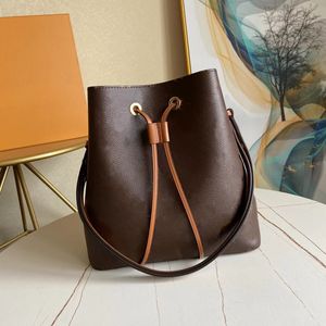 10A Mirror top designer luxury ladies bucket bag classic fashion retro famous brand letter old flower bag large capacity one shoulder leather casual pochette beach t