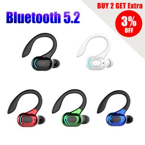 Fone de ouvido Bluetooth sem fio Tws M-F8 cancelamento de ruído Sports Headset à prova d'água pendurada Earbuds de orelha única bluetooth 5.2 fone de ouvido