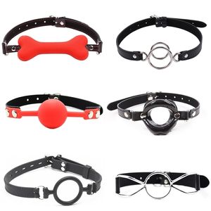 Giocattoli per adulti Prodotti del sesso Lotti Gag Ball Bdsm Sex Bondage Set Bocca aperta Gag Accessori esotici Giocattoli del sesso per le donne 220817