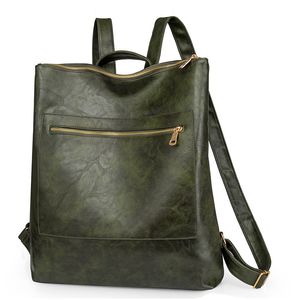 Ladies Casual Laptop Travel School Bags PU Leather Bag Waterproof Large Capacity Tote Leather backpack