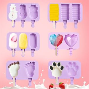 Silikolove Healthy Silicone Easy Popsicle Reusable Ice Cream Bar Pop Molds for DIY Making Summer Favorites220618