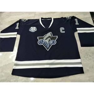 thr 남자 TAGE CHL RIMOUSKI Oceanic 11 Alexis Lafreniere Frederik Gauthier 50 주년 기념 패치 Hockey Jersey Custom 모든 이름 또는 번호