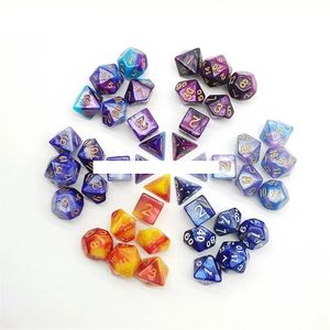 Высококачественные многосторонние кубики с эффектом мрамора и Dragons DD RPG Custom Dice