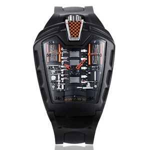 Wristwatches Poisonous Sports Car Concept Racing Mechanical Style Six-cylinder Engine Compartment Creative Watch Men's Trend Fashion Wat