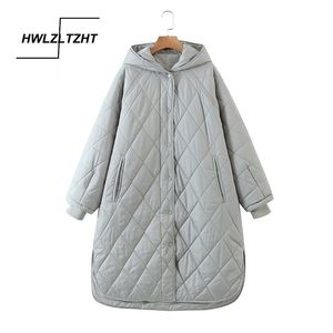 Hwlzltzht yüksek kaliteli kış ceket kadınları artı boyutu uzun moda kadın kışlık ceket kapşonlu sıcak ceket parka 201127
