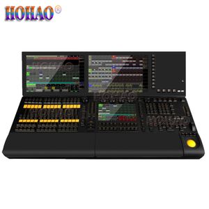 Hohe Konfiguration MA M2 Dual-Touchscreen-Moving-Head-Lichtkonsole Linux Grandma2 Elektrischer Fader Integrierte USB-Telefonaufladung