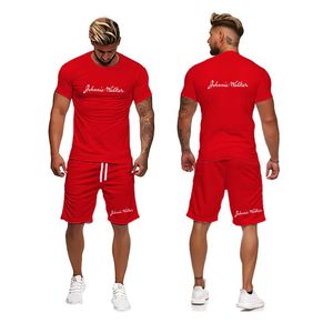 Мужские спортивные костюмы летние мужские спортивные костюмы шорты с коротким рукавом 2 часа мужчина 3D Print Color Fitnes