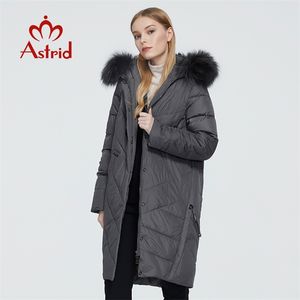 Astrid New Winter Women's Coat Kobiety długa ciepła kurtka parka z lisem futra z kapturem biodown żeńskie odzież Nowy projekt 9172 201019