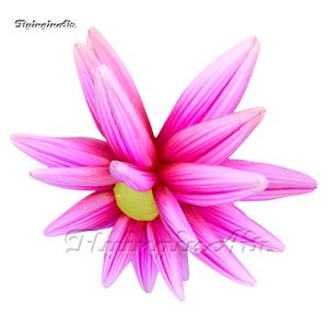 Simulierte rosa aufblasbare blühende Blume, 2 m/3 m, zum Aufhängen, Luftblasen, künstlicher Blumenballon mit LED-Licht für Karneval, Party-Dekoration