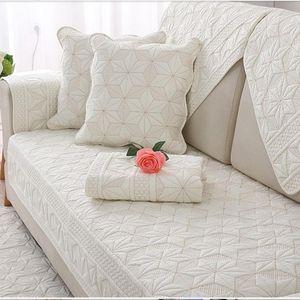 Chair Covers 100% Cotton Sofa Towel Sectional Cover Reversible Embroidery Quilting Mat Furniture Couch CoversChair