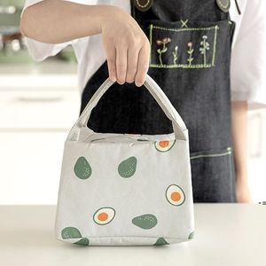 Bento Bag Aluminum Foil Simple Heat Preservation Lunch Box Bags Oxford Cloth Thickened Portable Foils Ice Pack GCE13605