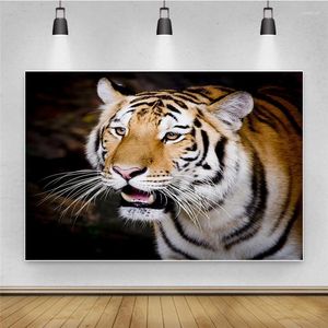 Party Decoration Thin Animals POGRAPHY BACKDROPS 3D Cool Tiger Printed Po Bakgrund Födelsedekor för POS Studio