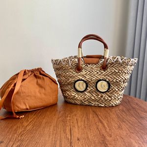 Alta qualità Grandi occhi borsa di paglia tote shopping bag cesto di verdure grande capacità vacanza mare ascella nappe borse borsa di nicchia Design ay