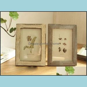 New Home 5 Colors Quality Vintage Po Frame Decor Retro Wooden Wedding Couple Recommendation Pictures Frames Gift Ornament Drop Delivery 2021