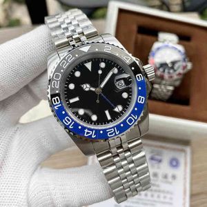 Uxury Watch Data GMT Luksus Watch Mężczyźni zegarki Projektant WristWatches Ceramic Bezel GMT S Mechanical Stagle Steel Automatic Ruch 2813