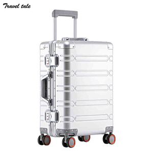 Travel Tale Inch Aluminum Suitcase Business Luggage Trolley Case For J220708 J220708