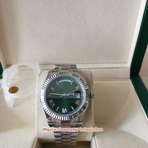 U1F 228239 orologi da uomo di alta qualità 40 mm in acciaio inossidabile verde oliva quadrante romano 2813 movimento meccanico automatico orologio da uomo orologi da polso da uomo