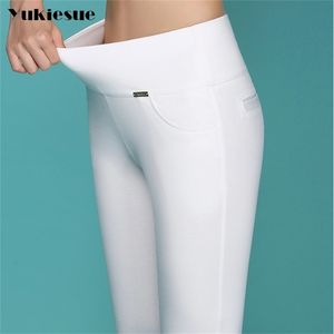 Calças de lápis de alta qualidade Capris Mulheres estilo de verão High cintura elástica calça magra de calça feminina mulher Pantalon femme 210412