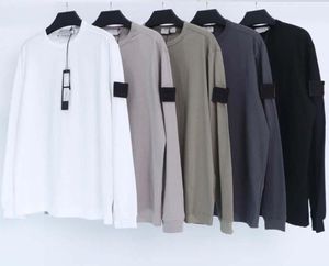 Män hoodies jumpers armband brev broderi lång ärm pullover man casual tröjor tidvatten street stil t-shirts svart grå