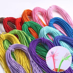 Fio 2mm 45m colorido nylon elástico elástico redondo corda costura corda diy linha de tecido de tecido acessórios de artesanato