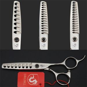 DRGSKL 440C High-end hair thinning scissors professional barber hairdressing Teeth cut shears 220317