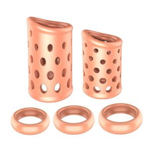 5pcs penis extension sleeve can be reused to delay ejaculation male toys enlargement ring erection fun sexy toy