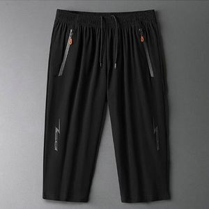 Men Casual Joggers shorts 2022 Summer Ice Silk Fashion Sports Quick Dry Short Pants Fitness Gym Men Sortpants