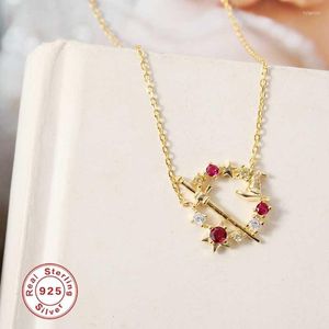 Anhänger Halskette kreative japanische Nischenmarke -Designer -Arbeit Golden Girland Geometrie Halskette für Frauen Geschenkschmuck Großhändler Großhändler