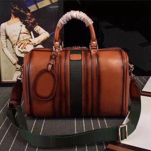 Retro Luxury Men Designer Duffle Bags Women Jackie Bolsa de Viagem Bolsa de Viagem Bolsa de ombro Genuíno Tootes de Relevo Bolsa de Escultura de Alívio 387605