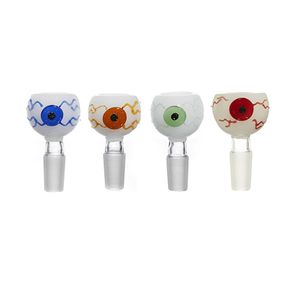 Smoking Colorful Handmade Eye Shape 14MM 18MM Male Adapter Connector Interface Pyrex Glass Bowl Container Tobacco Vessel Holder Bong DownStem Tool DHL