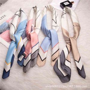 Tiktok net red hot selling printing elegant Cravat atmosphere bow tie sunscreen scarf spring summer beach shawl Fashion Scarf 9M7F