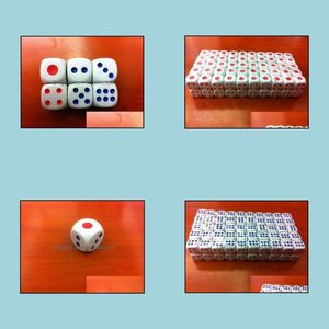 Gambing Leisure Sports Games Outdoors 6 Sided Dice D6 18mm White Ordinary Dices Boson Acrylic KTV Bar Nightclub Drinking Game Good Price H