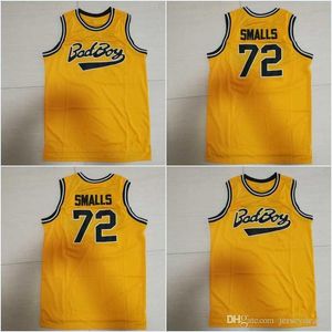 Homens Bad Boy Notorious Big 72 Biggie Smalls Basquetebol Jersey Filme Biggie Smalls Top Quality Stitched Tamanho S-XXL