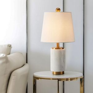 Настольные лампы настольные мраморные лампы Nordic Light Luxury Simple Creativity Living Room Designer Designer Soft Cormeration Модель кровать -саджа