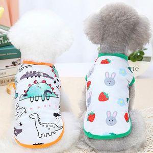 Roupas de vestuário de vestuário para cães Roupas de animais de estimação do verão de animais de estimação para cães pequenos camisetas de cachorro macias camisas de cachorro 104dog